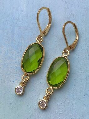 Peridot Quartz Sundance Charm Earrings